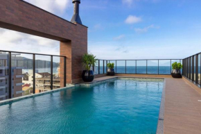 Villa Francione 302 - Loft de Alto Padrão a Metros do Mar - Piscina no Rooftop Com Vista Panorâmica